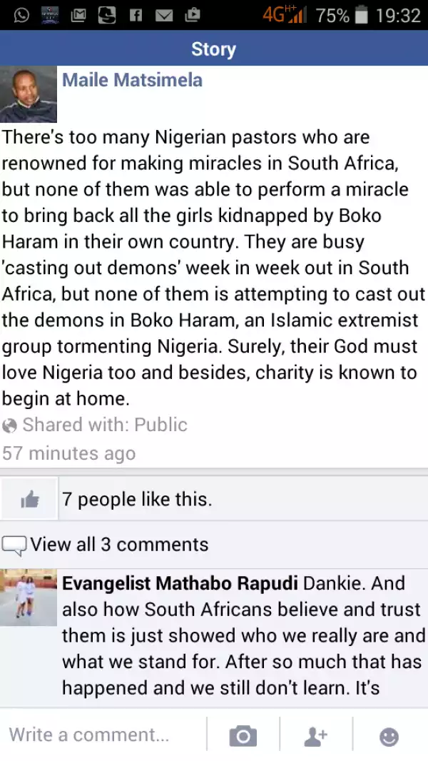 Photo: See What A South African Said About Nigerian Pastors
